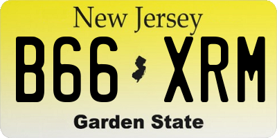 NJ license plate B66XRM