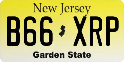 NJ license plate B66XRP