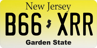 NJ license plate B66XRR