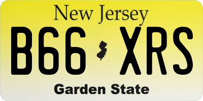 NJ license plate B66XRS