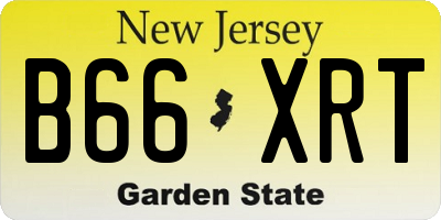 NJ license plate B66XRT