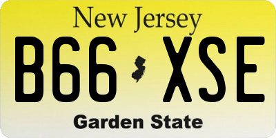 NJ license plate B66XSE