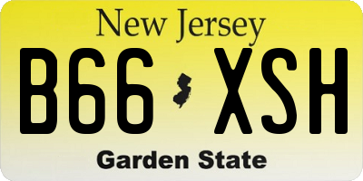 NJ license plate B66XSH