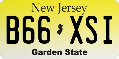 NJ license plate B66XSI