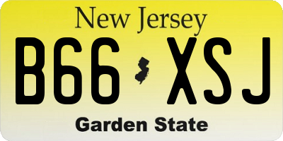 NJ license plate B66XSJ