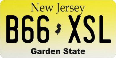 NJ license plate B66XSL