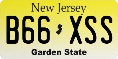 NJ license plate B66XSS