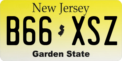 NJ license plate B66XSZ