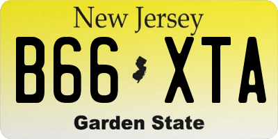 NJ license plate B66XTA