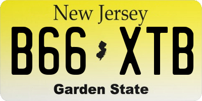 NJ license plate B66XTB