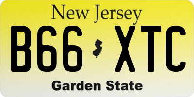 NJ license plate B66XTC