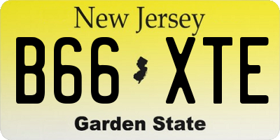 NJ license plate B66XTE