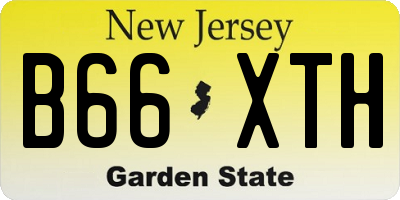 NJ license plate B66XTH