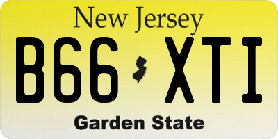 NJ license plate B66XTI