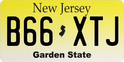 NJ license plate B66XTJ