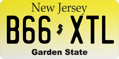 NJ license plate B66XTL