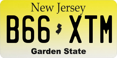 NJ license plate B66XTM