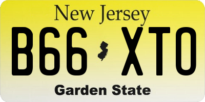 NJ license plate B66XTO