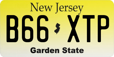 NJ license plate B66XTP