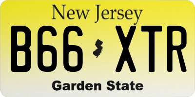 NJ license plate B66XTR