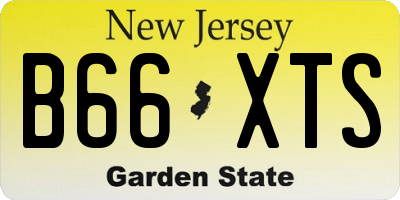 NJ license plate B66XTS