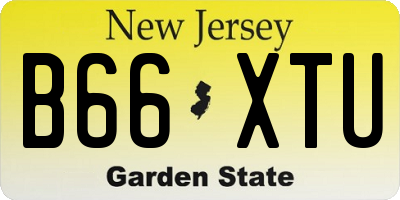 NJ license plate B66XTU