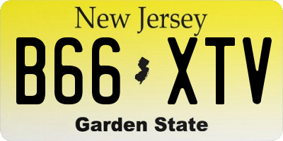 NJ license plate B66XTV