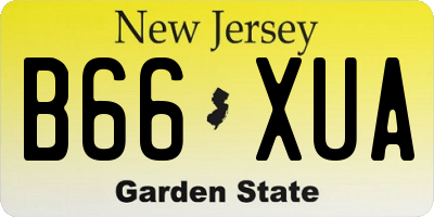 NJ license plate B66XUA