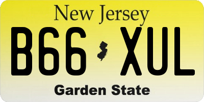 NJ license plate B66XUL