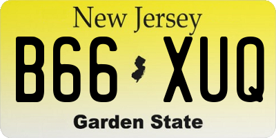 NJ license plate B66XUQ