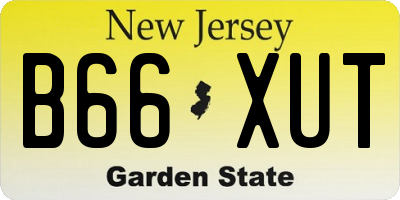 NJ license plate B66XUT