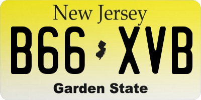 NJ license plate B66XVB