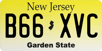 NJ license plate B66XVC