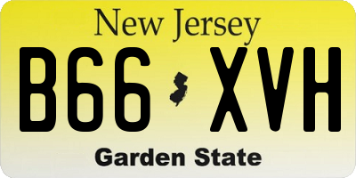 NJ license plate B66XVH