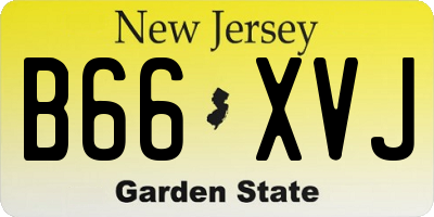 NJ license plate B66XVJ