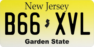 NJ license plate B66XVL