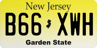 NJ license plate B66XWH
