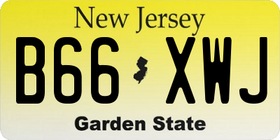 NJ license plate B66XWJ