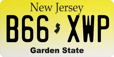 NJ license plate B66XWP