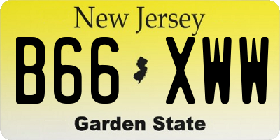 NJ license plate B66XWW