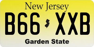 NJ license plate B66XXB