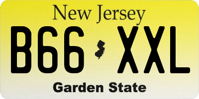 NJ license plate B66XXL