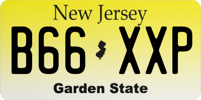 NJ license plate B66XXP