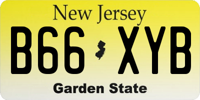 NJ license plate B66XYB