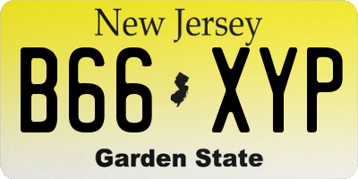 NJ license plate B66XYP