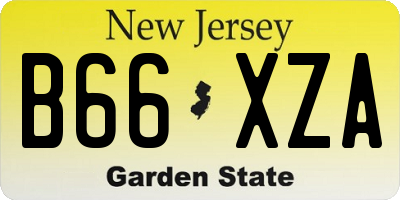 NJ license plate B66XZA