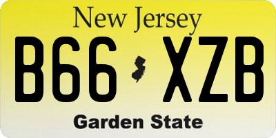 NJ license plate B66XZB
