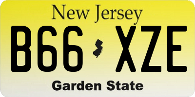 NJ license plate B66XZE