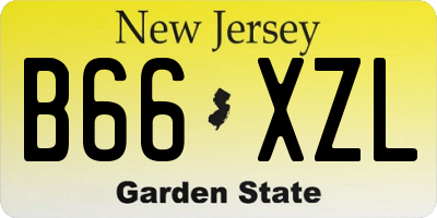 NJ license plate B66XZL