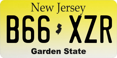 NJ license plate B66XZR